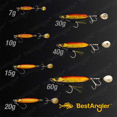 Jackall Big Backer E-Blade 7g Red & Gold