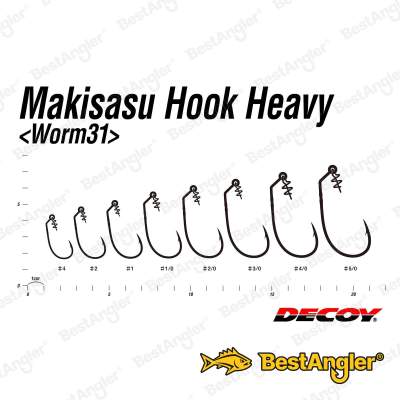 DECOY Worm 31 Makisasu Hook Hyper #1/0 - 834534