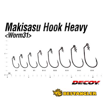 DECOY Worm 31 Makisasu Hook Hyper #1 - 834527