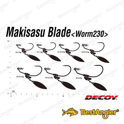 DECOY Worm 230 Makisasu Blade #2/0 2.5g - 404874