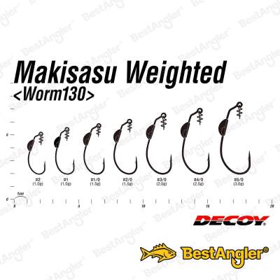 DECOY Worm 130 Makisasu Weighted #5/0 - 829134