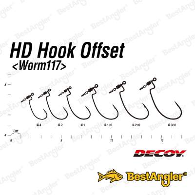 DECOY Worm 117 HD Hook Offset #2/0 - 818282