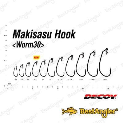 DECOY Worm 30 Makisasu Hook #1/0 - 828991