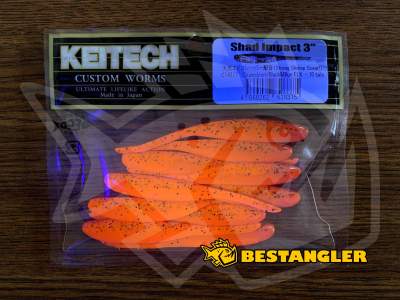 Keitech Shad Impact 3" Chameleon / Black & Blue FLK - CT#21
