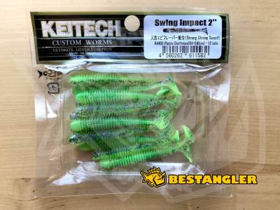 Keitech Swing Impact 2" Purple Chartreuse - BA#03