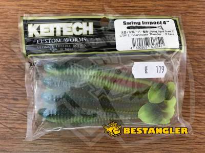 Keitech Swing Impact 4" Chartreuse Thunder - CT#12