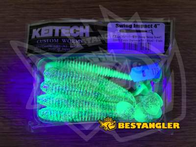 Keitech Swing Impact 4" Purple Chartreuse - BA#03 - UV