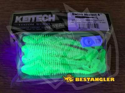 Keitech Swing Impact 4" Lime Chartreuse PP. - #468 - UV