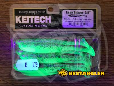 Keitech Easy Shiner 3.5" Purple Chartreuse - BA#03 - UV