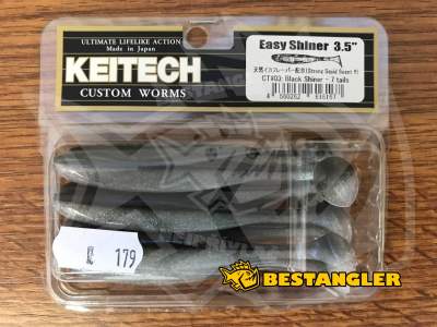 Keitech Easy Shiner 3.5" Black Shiner - CT#03