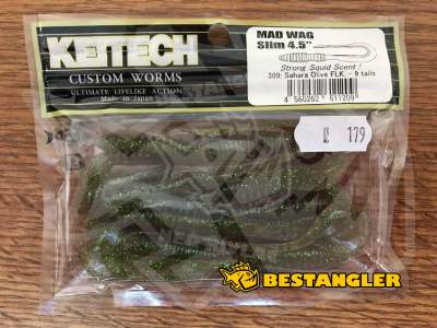 Keitech Mad Wag 4.5" Sahara Olive FLK. - #309