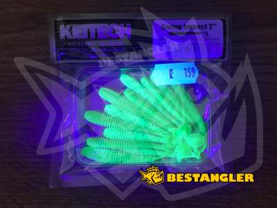 Keitech Swing Impact 2" Motoroil / Chartreuse - CT#14 - UV