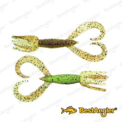 Keitech Little Spider 3.5" Green Pumpkin Chartreuse