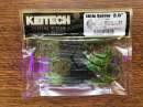 Keitech Little Spider 3.5" Green Pumpkin Chartreuse - #401 - UV
