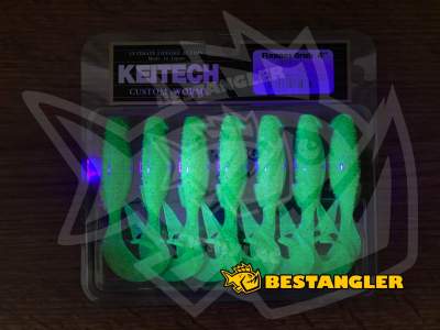 Keitech Flapper Grub 4" Lime / Chartreuse - #424 - UV