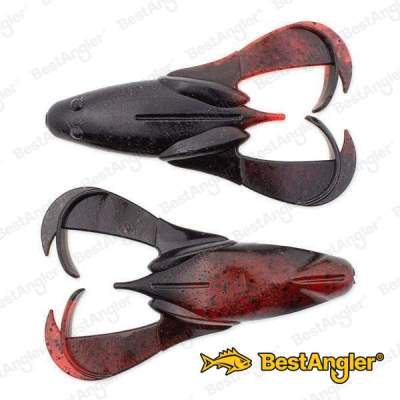 Keitech Noisy Flapper 3.5" Black Red Belly