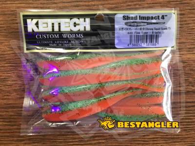 Keitech Shad Impact 4" Fire Tiger - #449 - UV