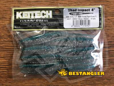 Keitech Shad Impact 4" Hasu (Silver Shiner) - #431