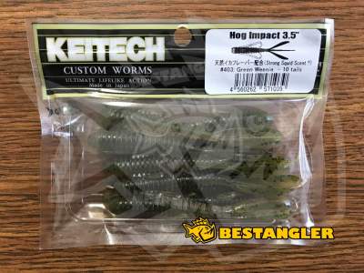 Keitech Hog Impact 3.5" Green Weenie - #403