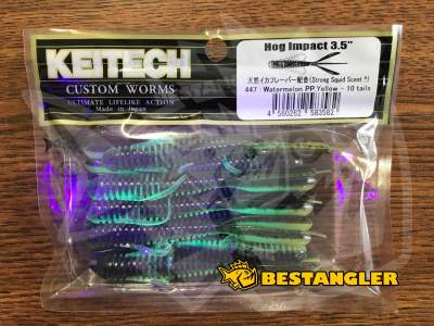 Keitech Hog Impact 3.5" Watermelon PP. / Yellow - #447 - UV