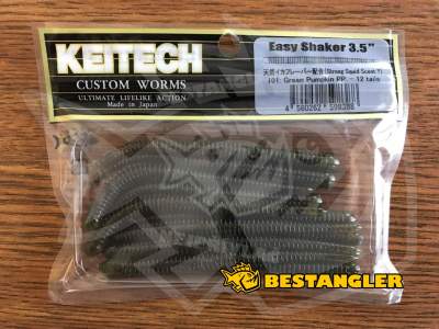 Keitech Easy Shaker 3.5" Green Pumpkin PP. - #101