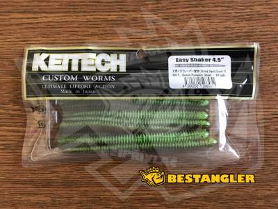 Keitech Easy Shaker 4.5" Green Pumpkin Chartreuse - #401