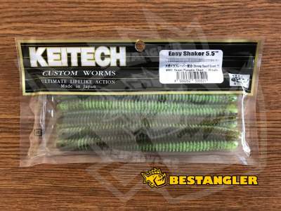 Keitech Easy Shaker 5.5" Green Pumpkin Chartreuse - #401