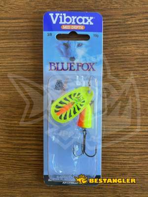 Třpytka Blue Fox Vibrax Fluorescent #4 FT - BFF4 FT
