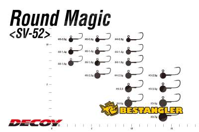 Jigové hlavičky DECOY SV-52 Round Magic #6