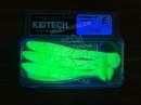 Keitech Easy Shiner 4.5" Chartreuse Red Flake - PAL#01 - UV
