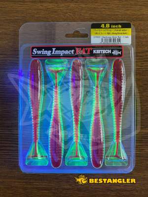 Keitech FAT Swing Impact 4.8" Chartreuse Silver Red - CT#25 - UV
