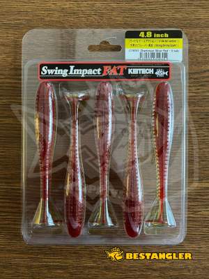 Keitech FAT Swing Impact 4.8" Chartreuse Silver Red - CT#25