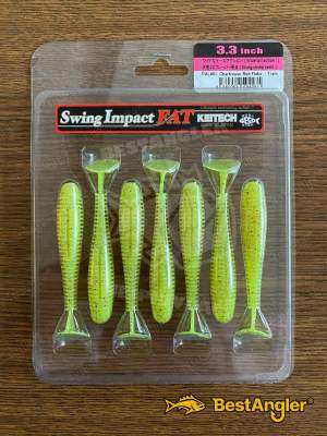 Keitech FAT Swing Impact 3.3" Chartreuse Red Flake - PAL#01