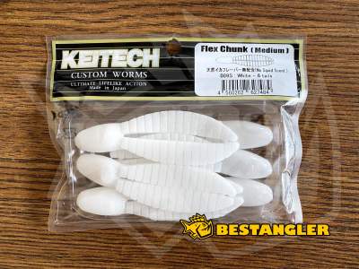 Keitech Flex Chunk 3" Medium White - #009