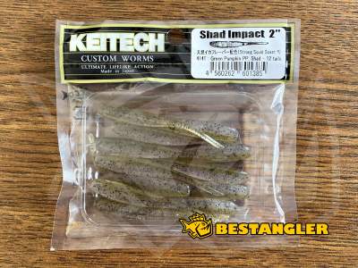 Keitech Shad Impact 2" Green Pumpkin PP. Shad - #414