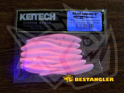 Keitech Shad Impact 3" Bubblegum Shad - #442