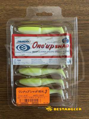 Sawamura One Up Shad 3" #147 White Chart