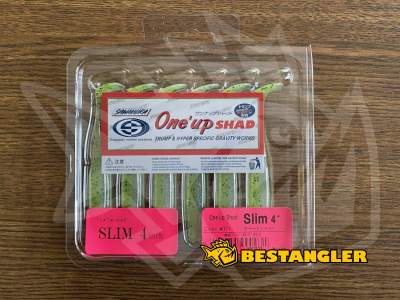 Sawamura One Up Shad Slim 4" #071 Yellow Chart