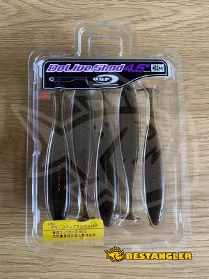 O.S.P DoLive Shad 4.5" Green Pumpkin Pepper W004