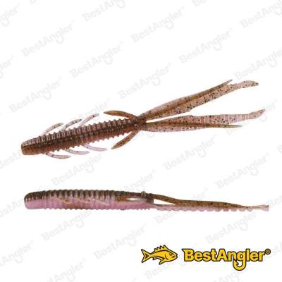 O.S.P DoLive Shrimp 4" Green Pumpkin/Pink & Red Flake TW155