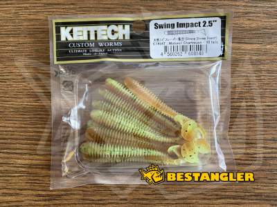 Keitech Swing Impact 2.5" Green Pumpkin Chartreuse - #401