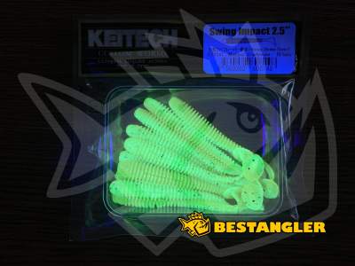 Keitech Swing Impact 2.5" Motoroil / Chartreuse - CT#14 - UV