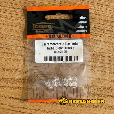 CAMO fazetované skleněné korálky 6 mm průhledné - CL-6GB-CL