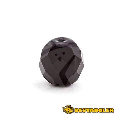 CAMO fazetované skleněné korálky 8 mm černé - CL-8GB-BL