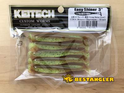 Keitech Easy Shiner 3" Motoroil / Chartreuse - CT#14