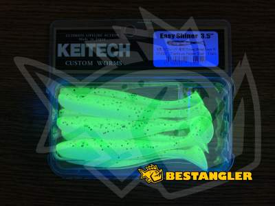 Keitech Easy Shiner 3.5" Chartreuse Pepper Shad - CT#30 - UV