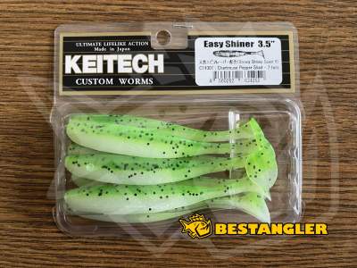 Keitech Easy Shiner 3.5" Chartreuse Pepper Shad - CT#30