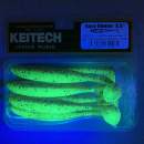 Keitech Easy Shiner 3.5" Green Pumpkin Chartreuse - #401 - UV