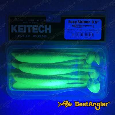 Keitech Easy Shiner 3.5" Chartreuse Thunder - CT#12 - UV