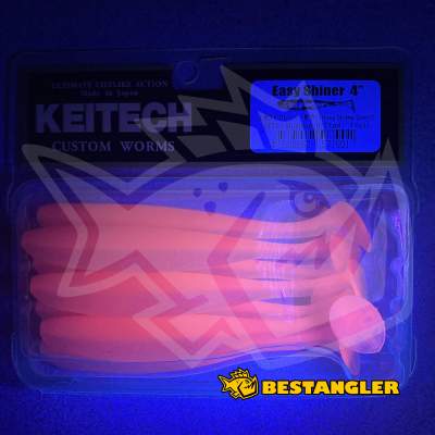 Keitech Easy Shiner 4" Bubblegum Shad - #442 - UV